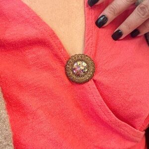 Vintage Western Germany Scarf Lapel or Blouse Clip Ornate Filigree Victorian